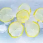 ice cubes with lemons