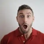 shocked man with open mouth
