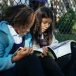girls doing homework
